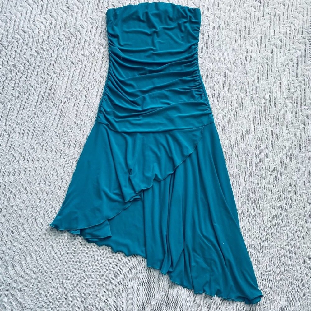Guess Collection teal strapless dress